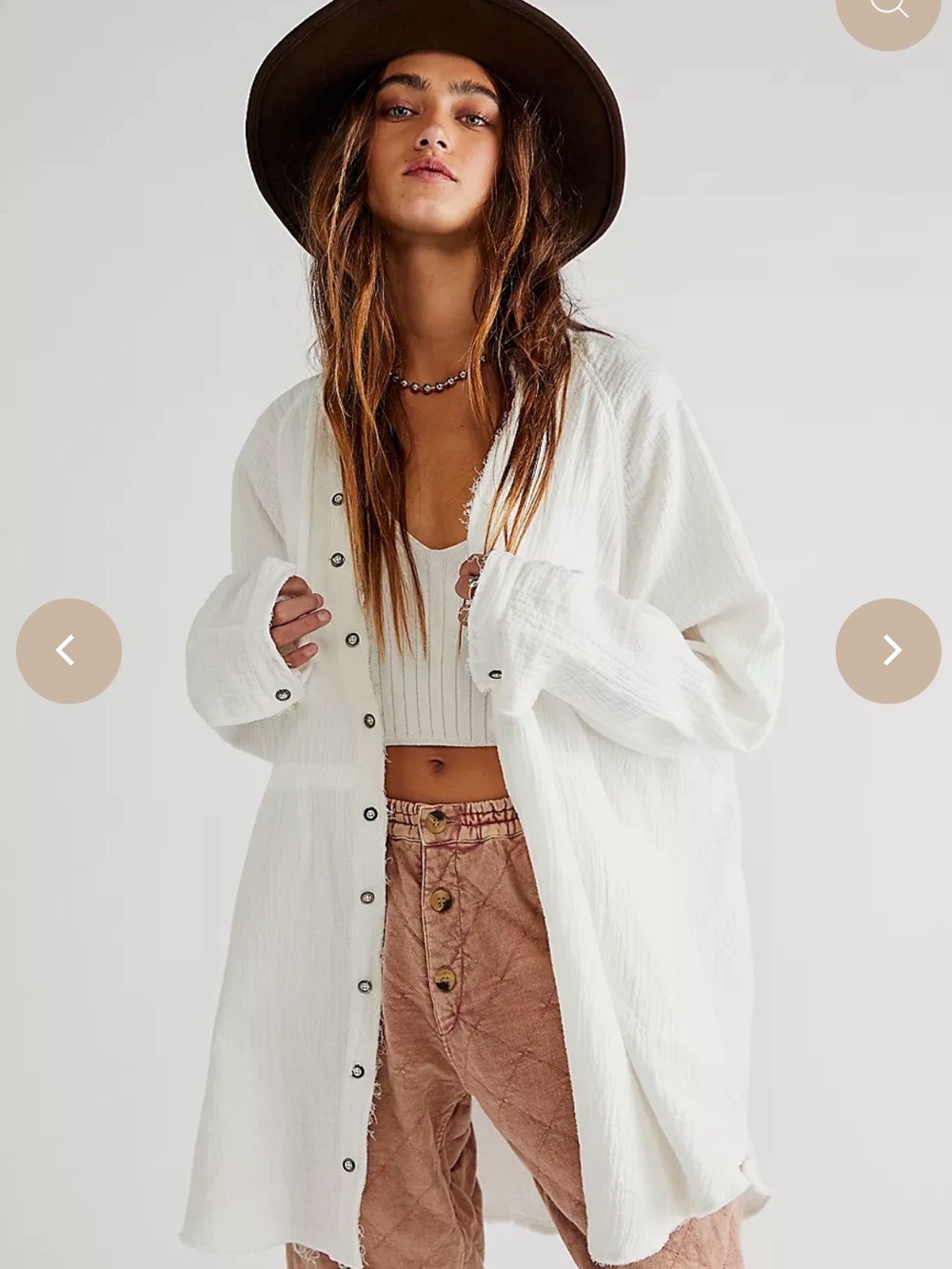 Free People We The Free Summer Daydream button-down top